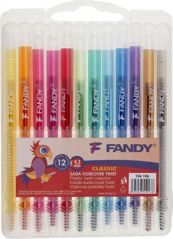 Koh I Noor Kredki świecowe Twist Classic 12 kolorów
