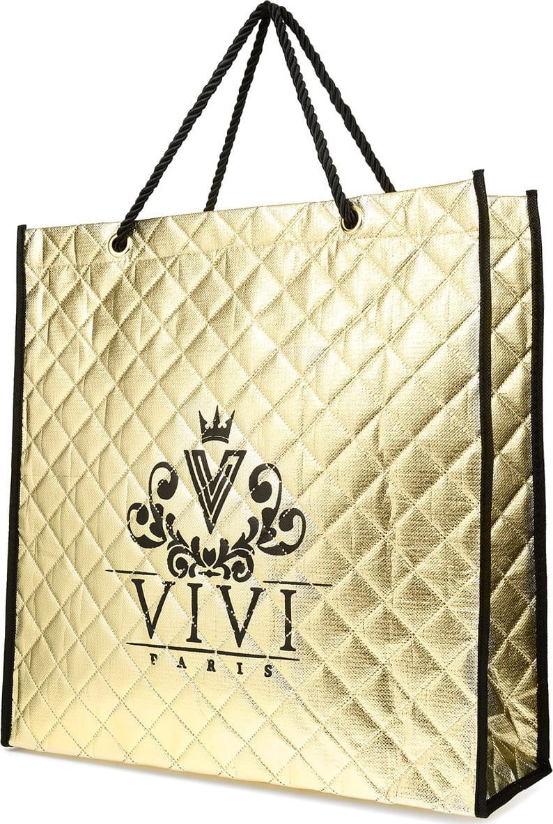 Vivi Paris Torba Plażowa Shoperka Vivi Paris Złota