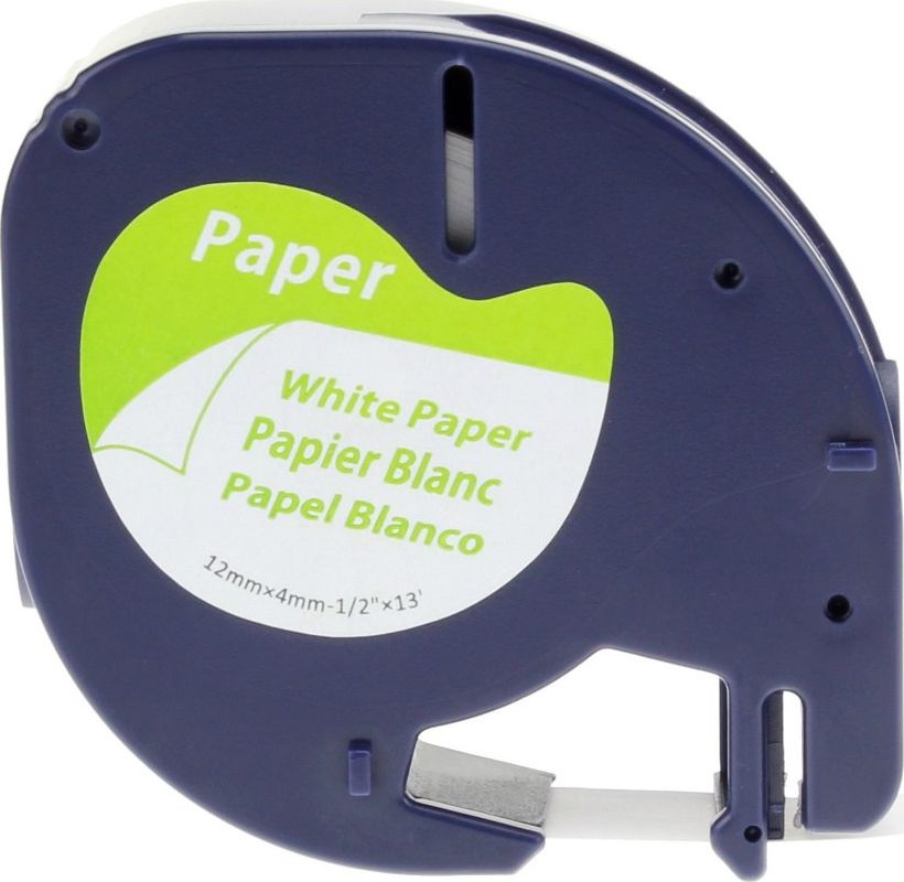 Strefa Drukarek Taśma zamiennik Dymo LetraTag 59421 (S0721500) papierowa biała 12mmx4m