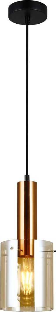 Lampa wisząca Italux Lampa wisząca bursztynowa biurowa Italux Sardo PND-5581-1-BRO+AMB (PND-5581-1-BRO+AMB) - 30530