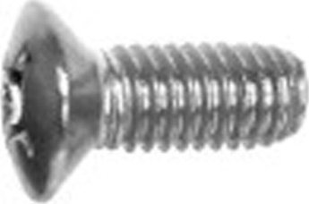 SCHROFF Śruba SCHROFF z łbem stożkowym, podniesiona, rowek krzyżowy, M3x8 mm, stal niklowana