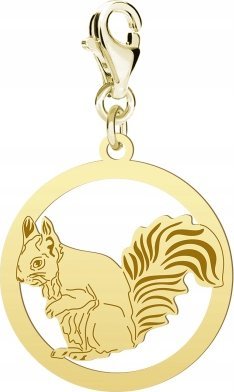 Radziszewska Jewellery Charms Pozłacany Wiewiórka 925 Prezent DEDYKACJA GRATIS