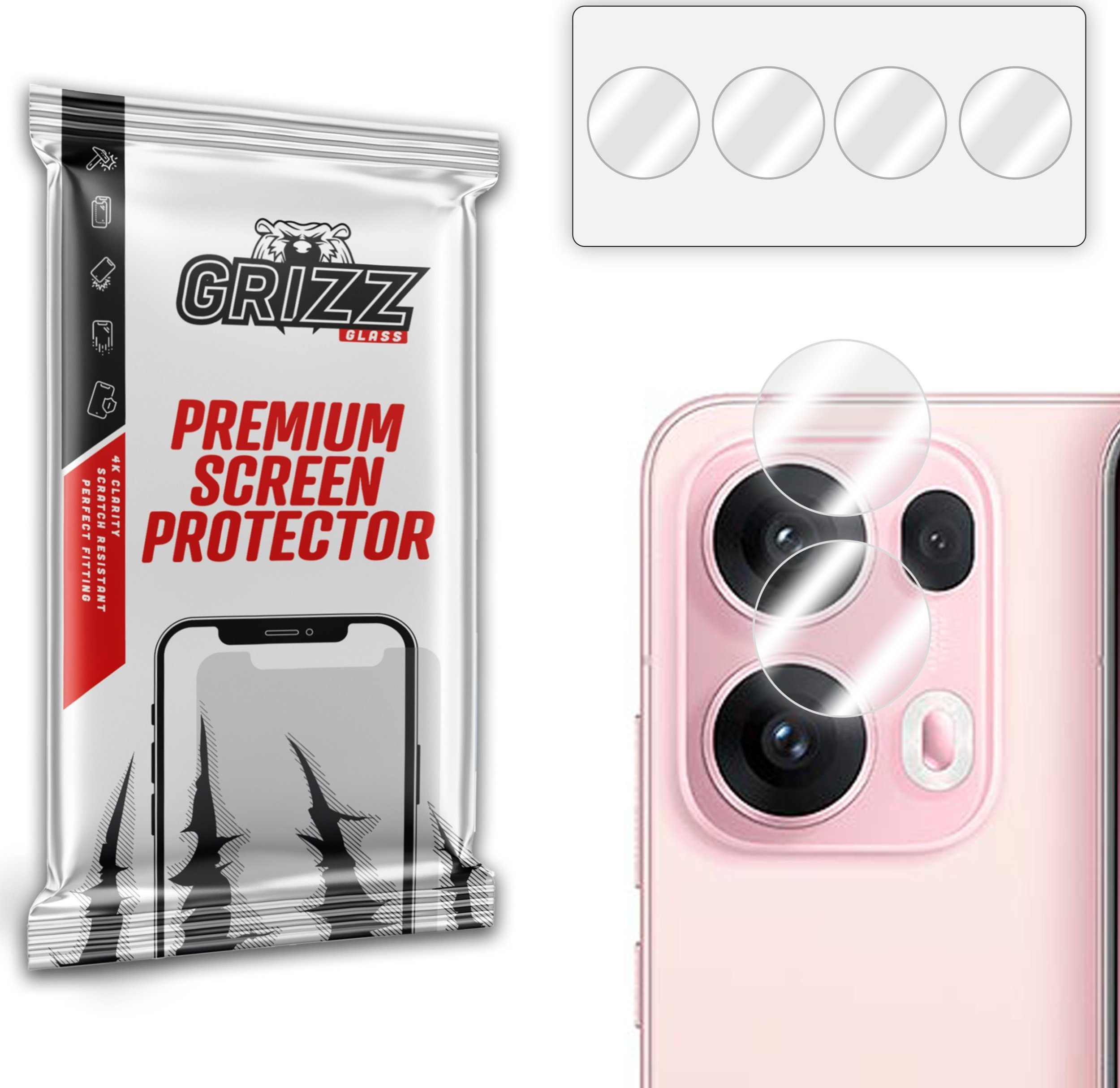 Szkło na aparat GrizzGlass HybridGlass Camera do Oppo Reno13 Pro