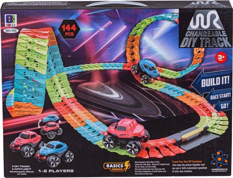 Elastyczny Tor Samochodowy, Wyścigowy 144 Elementy