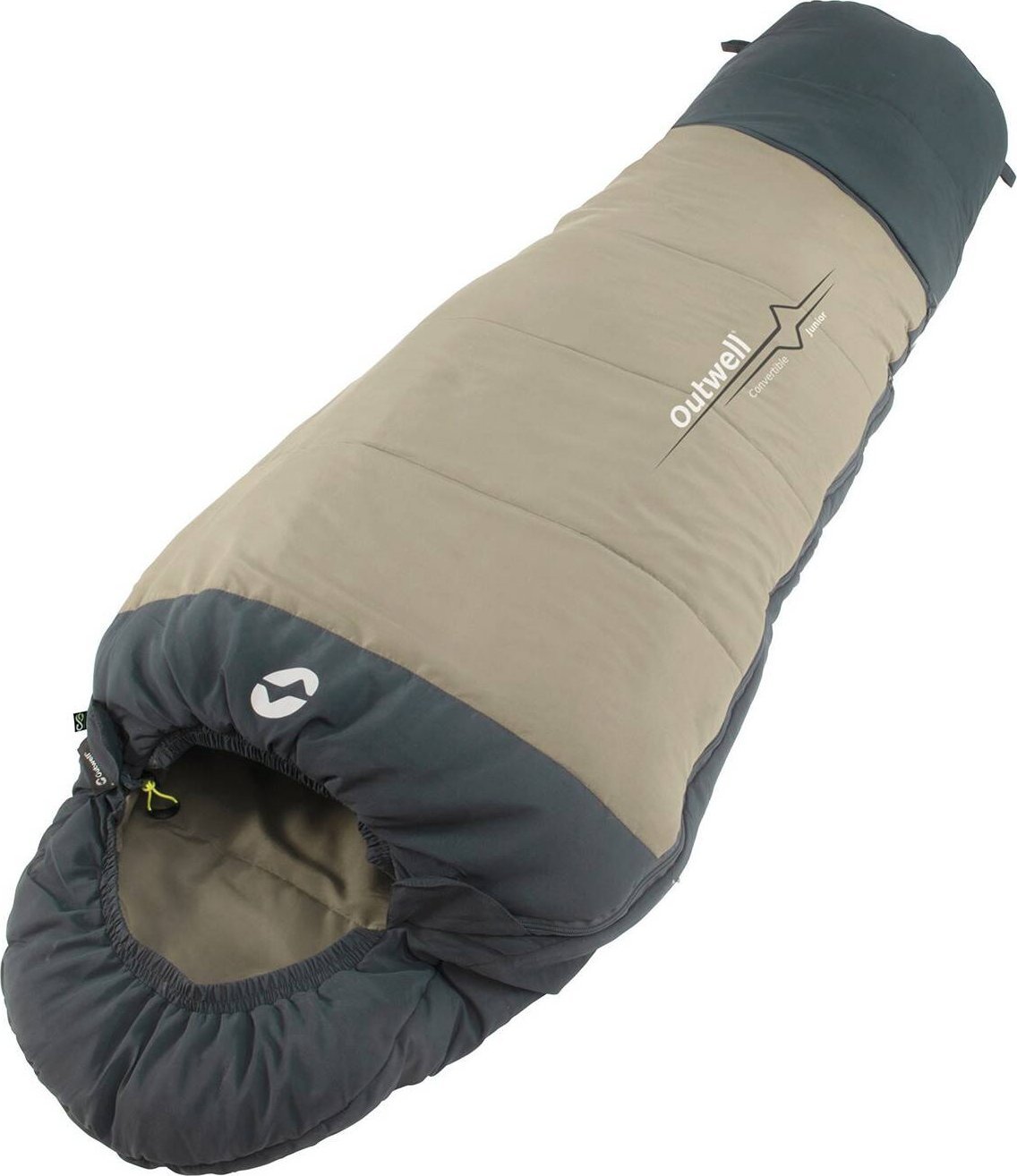 Outwell Śpiwór dla dziecka Outwell Convertible Junior (120-150 cm) - olive/navy Uniwersalny