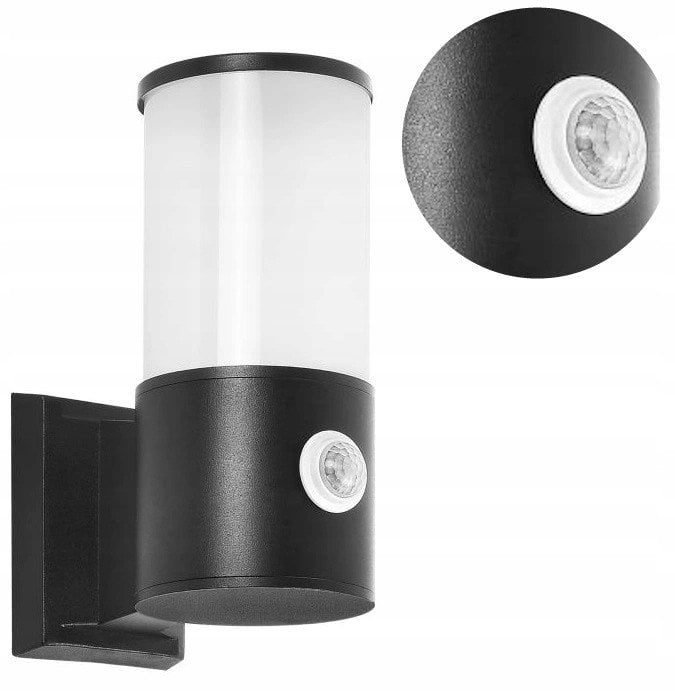 DALIA oprawa ogrodowa z czujnikiem ruchu, E27, max. 15W, IP54, czarna