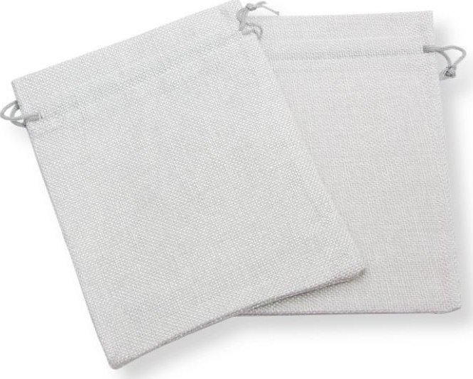 Woreczki jutowe szare 20x15cm 2szt