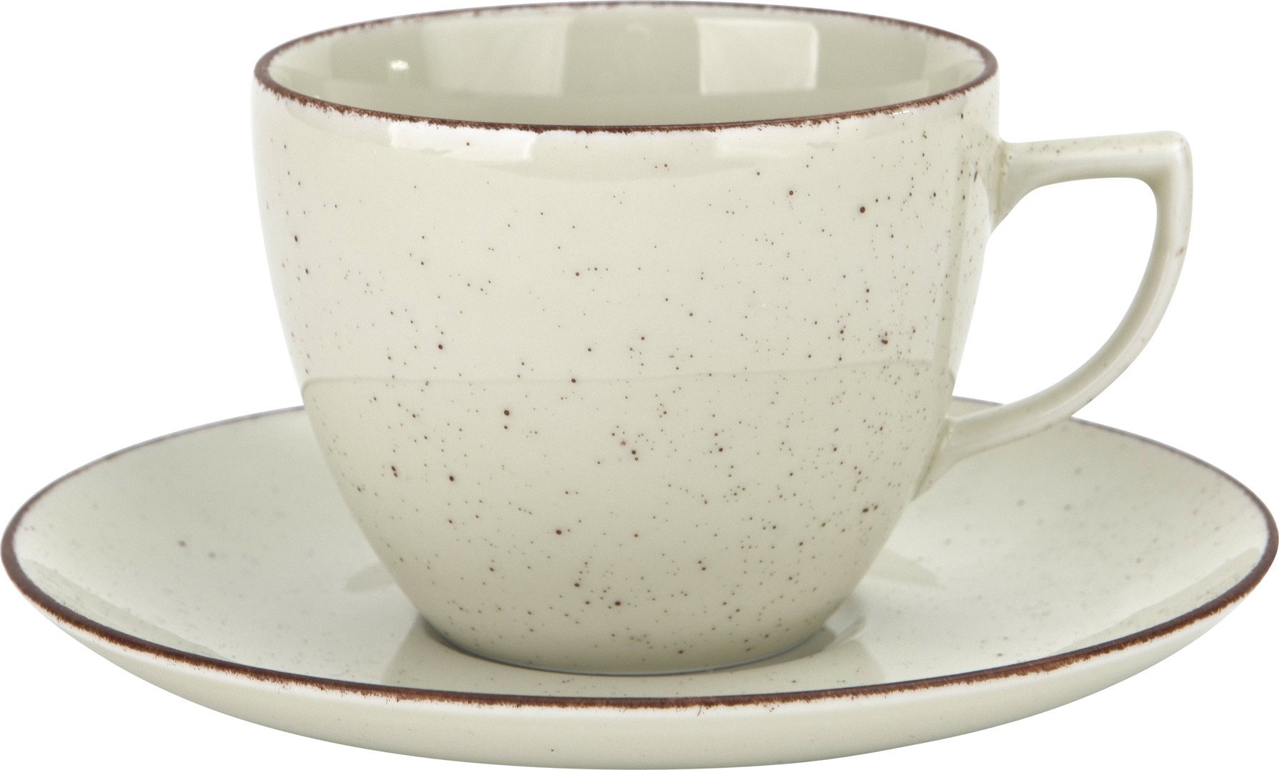 Chodzież Zestaw 6 filiżanek 200 ml + spodki City kremowy