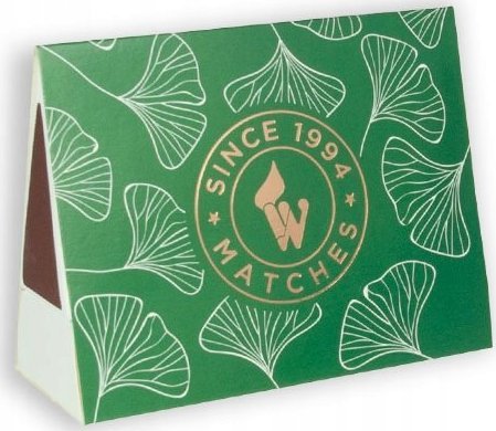 Wołoszyn Zapałki "Namiot" T-100 - MOTYW Kwiatów zielony