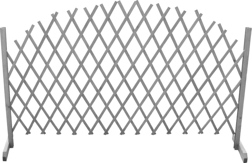 vidaXL Płot kratkowy, lite drewno jodłowe, 1,8x1 m, szary