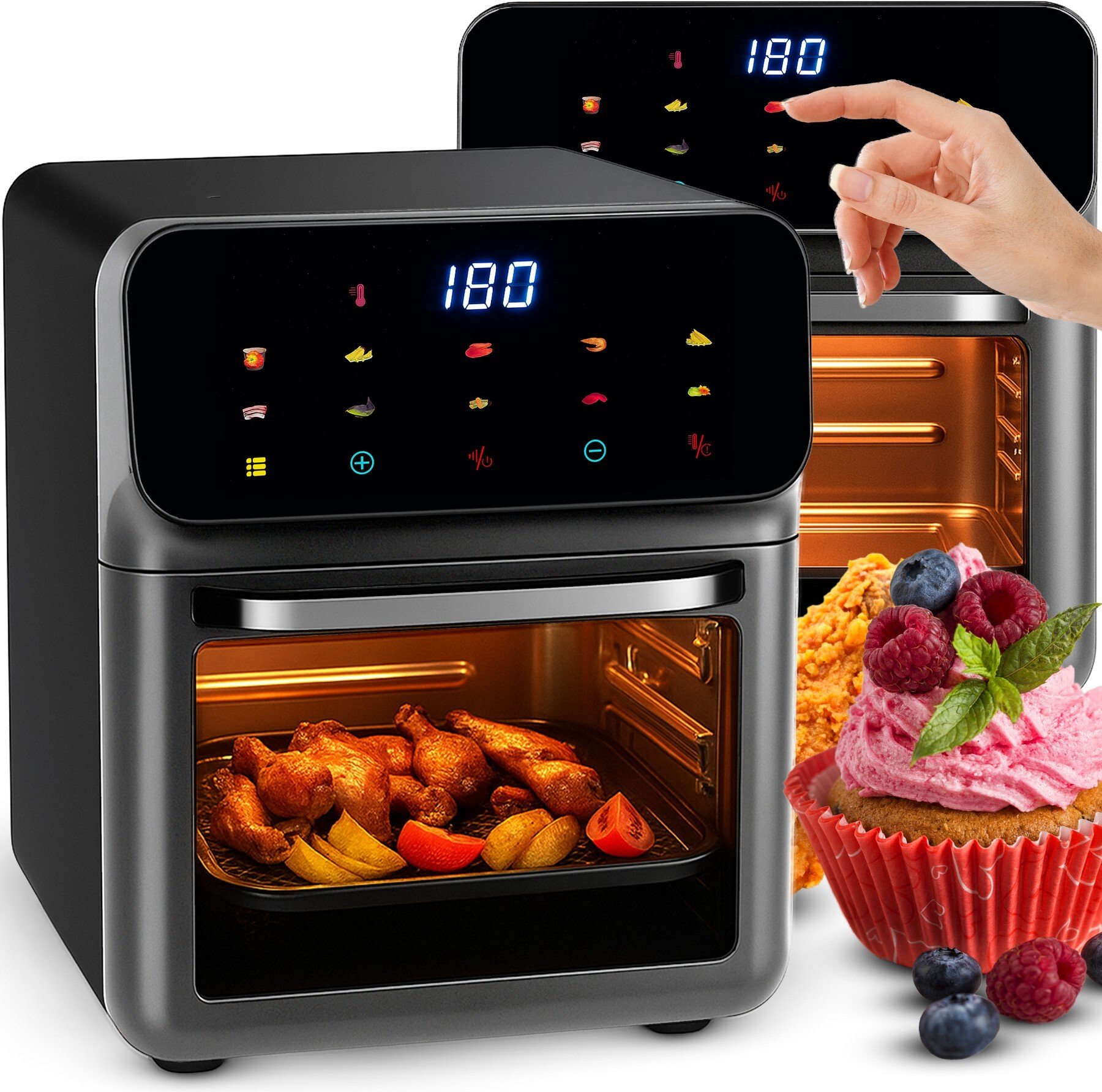 Frytkownica beztłuszczowa Retoo Frytkownica bez tłuszczu ER762 1350 W 12 l