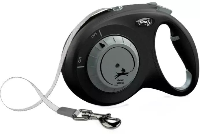 Flexi Automatyczna smycz dla psa czarna 7m/25kg