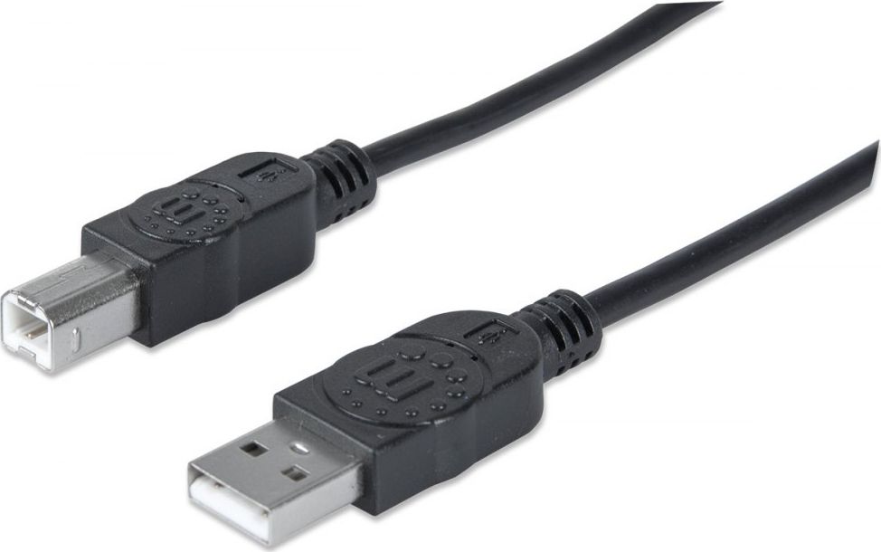Kabel USB Manhattan USB-A - USB-B 1 m Czarny (353588)