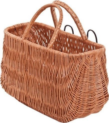 WickerPL Wiklinowa Torba na Rower Kosz na Rower 43x21 H27/35 cm