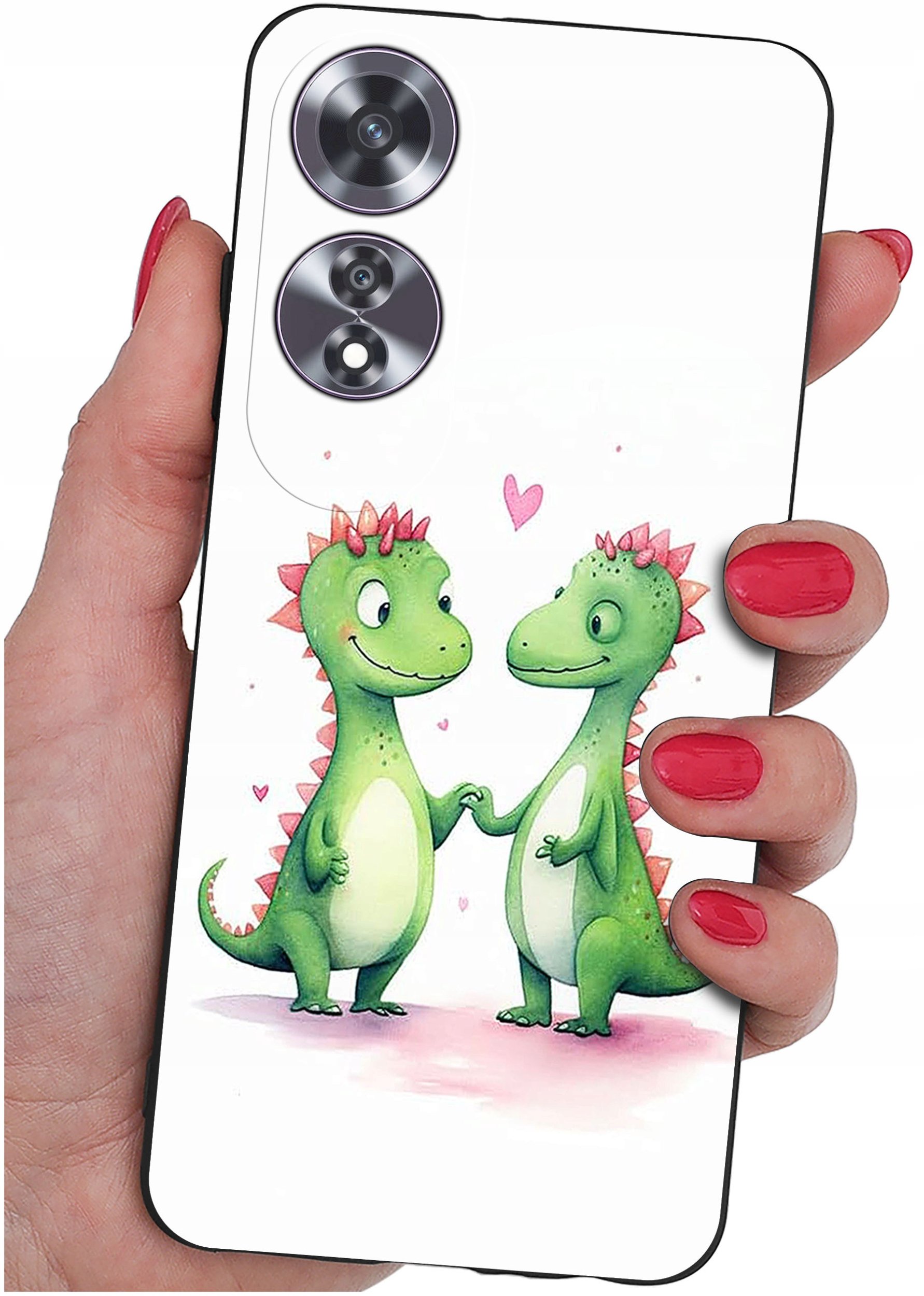 krainaGSM Etui do Oppo A60 4G wzory | SILIKONOWE MATT CASE + SZKŁO 9H