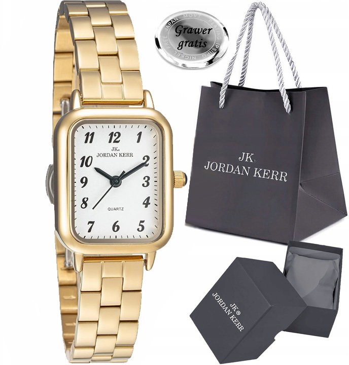 Zegarek Jordan Kerr Zegarek damski SILIA złoty z cyframi