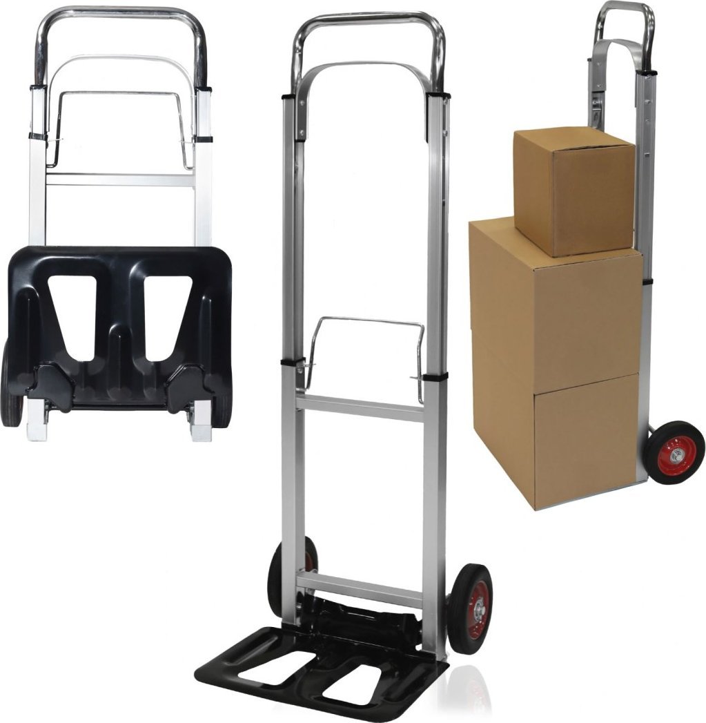 Wózek magazynowy transportowy aluminiowy składany ręczny młynarka 90 kg