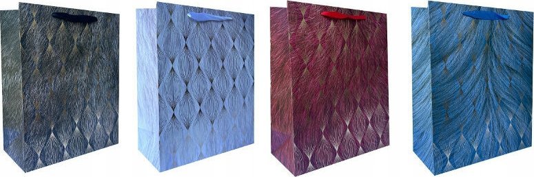 JU-PITER Torebka ozdobna prezentowa 18x23x10cm JP BL2316C mix cena za 1 szt