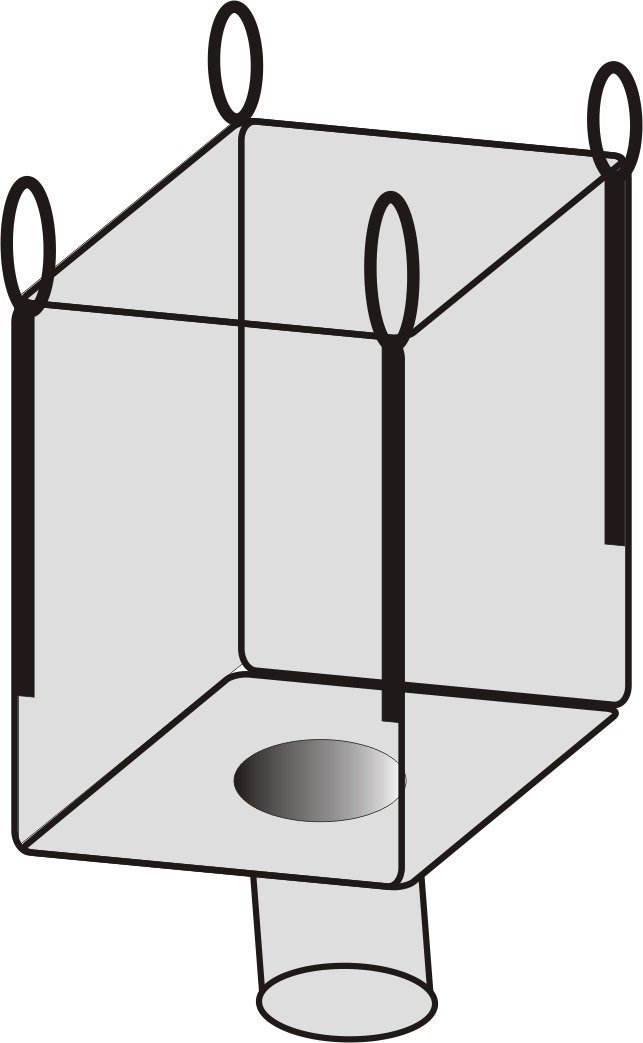 IZOMER Worek BIG BAG 03A. 4 uchwyty, tkanina ażurowa wym. 900x900x1700mm - KOMPLET 20 szt.