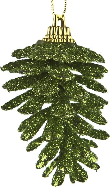 Witek Home 6x Ozdoba świąteczna szyszka zielona