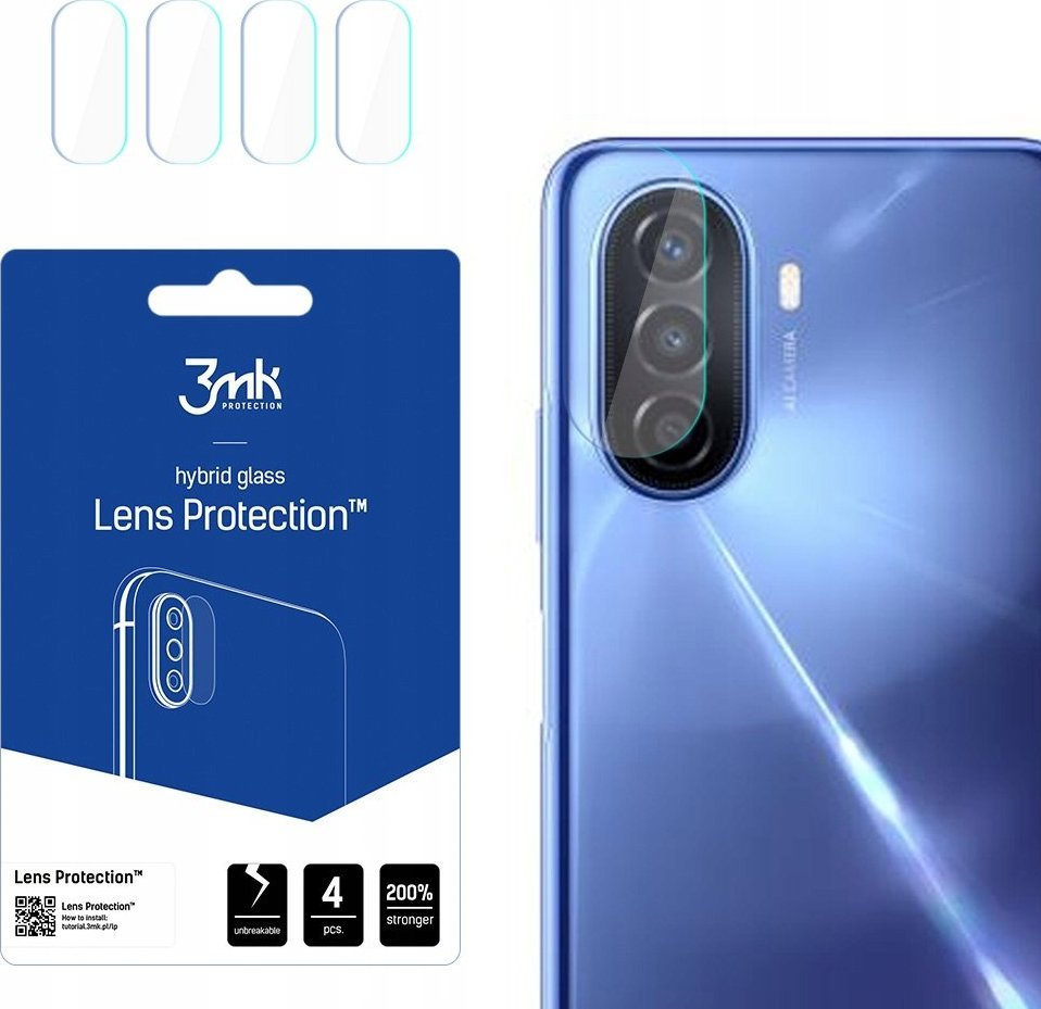 3MK Szkło hybrydowe na obiektyw aparatu 3MK Lens Protection Huawei Nova Y70 [4 PACK]