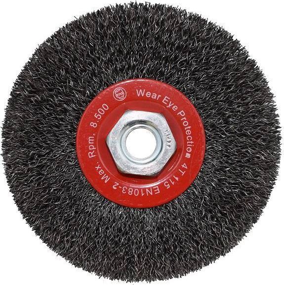 Abraboro Szczotka tarczowa 115 mm/M14 ABRABORO, drut karbowany 0,30 mm