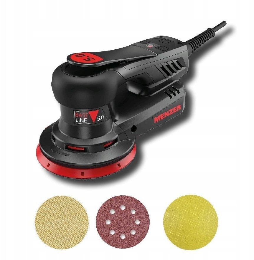 Szlifierka Menzer Szlifierka mimośrodowa ETS 125 5.0 w zestawie papier RED, siatka Ultranet i pad Ultrapad