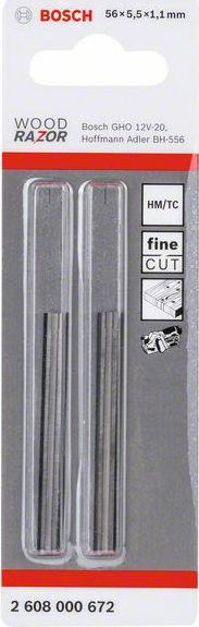 Bosch Bosch planer blade 56mm for GHO 12V-20 2pcs - 2608000672