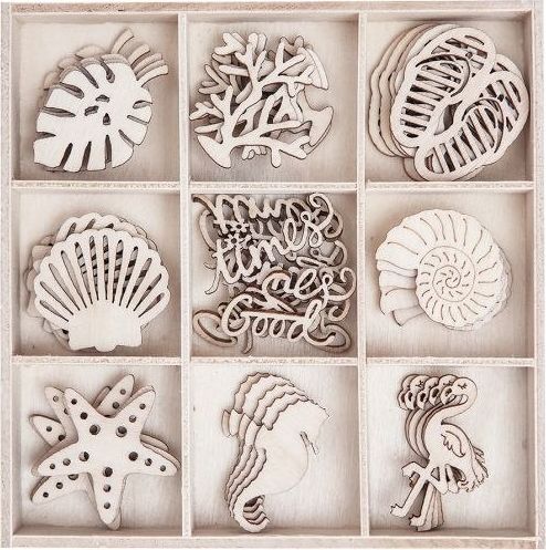 DP Craft Kształty z drewna DPCRAFT Wakacje 45szt. Dalprint