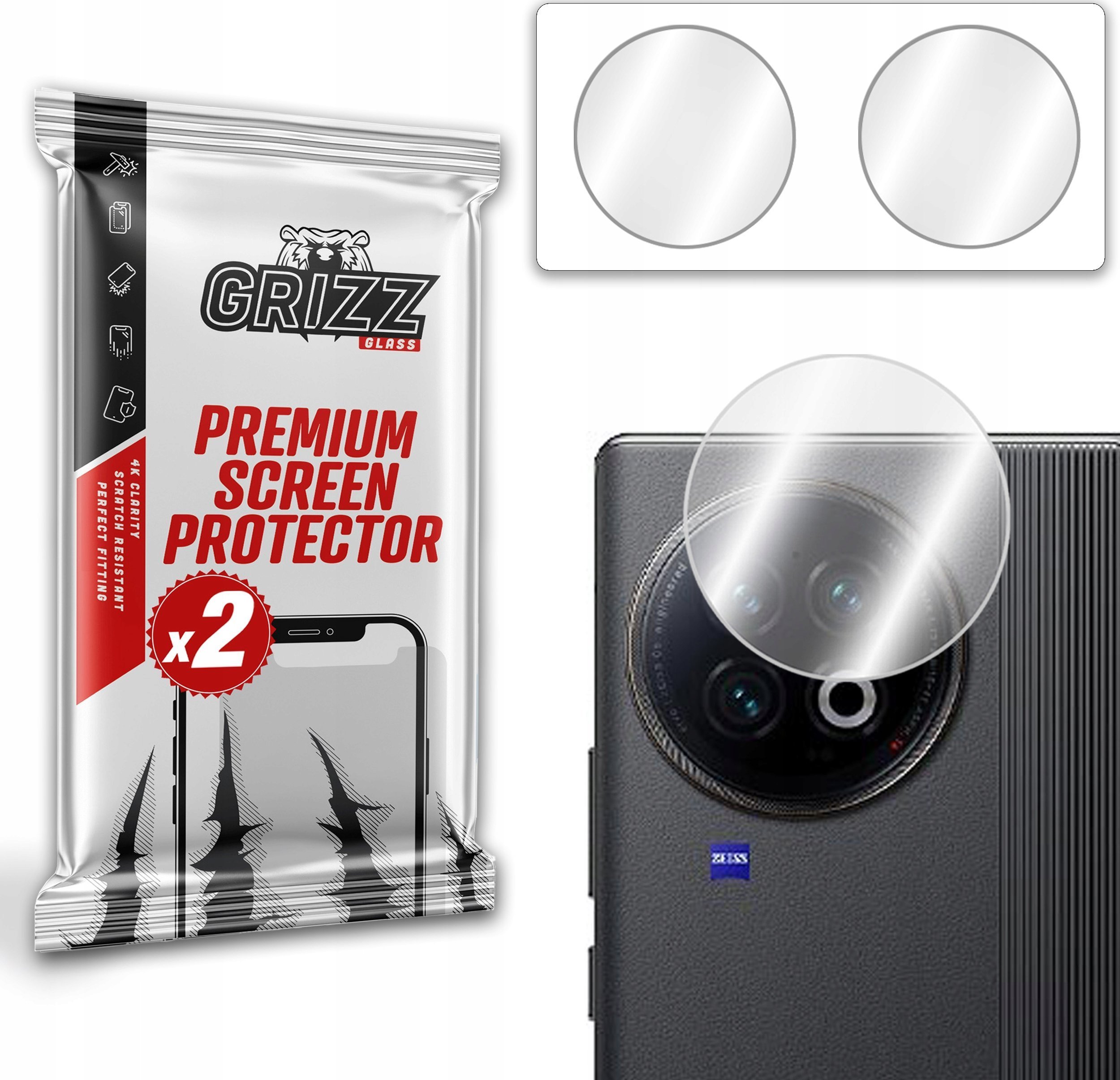 GrizzGlass Szkło na aparat GrizzGlass HybridGlass Camera vivo X Fold 2