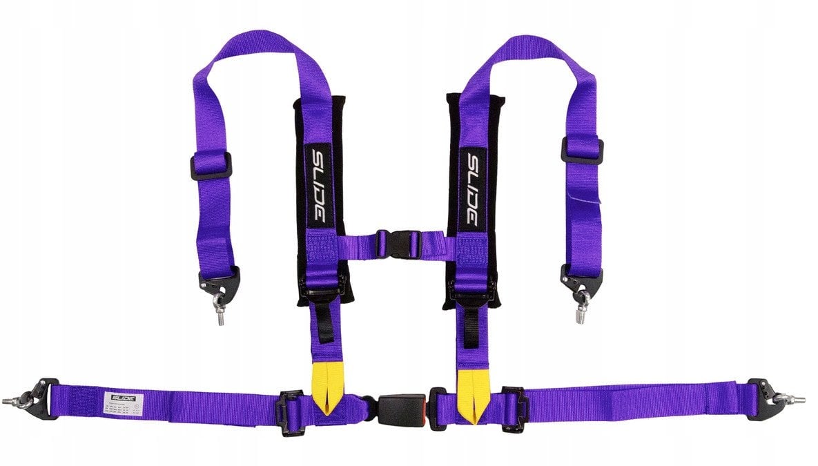 Pasy sportowe Slide V2 Fioletowe 4P 2" E4