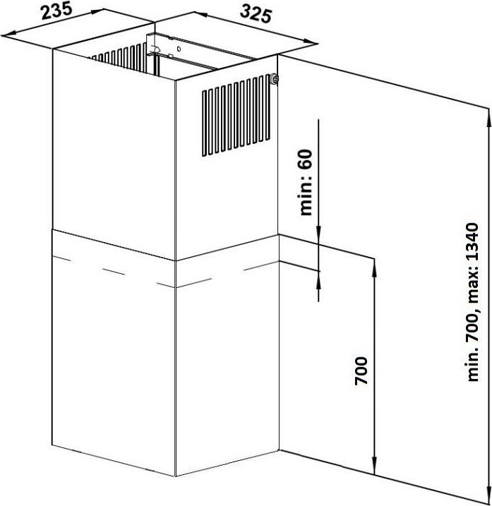 Globalo Przedłużka do okapu GLOBALO LONATIO 60/90 WHITE Użyj kodu 9GLB24 i płać mniej