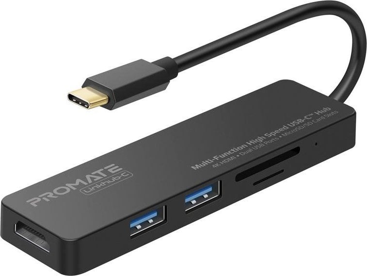 PROMATE LinkHub-C USB-C to HDMI 4K / 2X USB 3.0 / SD