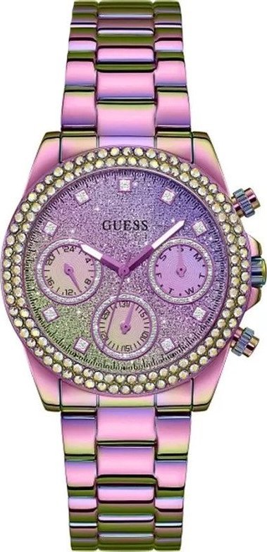 Zegarek Guess Zegarek damski Guess GW0483L5 CYRKONIE fioletowy