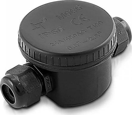 V-TAC Puszka Złączka Mufa Hermetyczna Czarna 3Pin 24A AC:450V Średnica kabla 5-9mm IP66 V-TAC VT-881