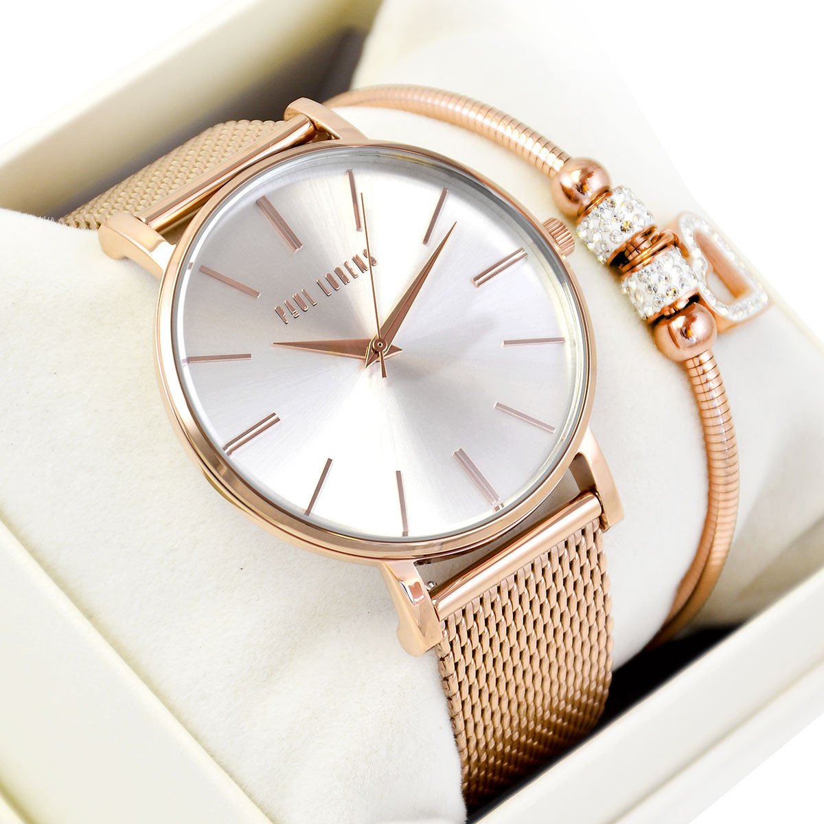 Zestaw damski zegarek Paul Lorens JULIE rosegold + bransoletka