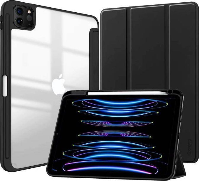 Etui na tablet Crong Crong PrimeFolio Etui iPad Pro 11 (2022-2021) / iPad Air 10.9 (5-4 gen.) z podstawką i ładowaniem Apple Pencil (czarny)