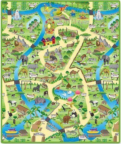 Smily Play Mata Zoo 120cmx100cmx3mm