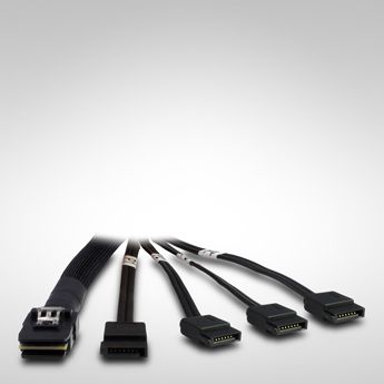 Inter-Tech SFF 8087 - SATA x4, 0.65m, Czarny (88885237)