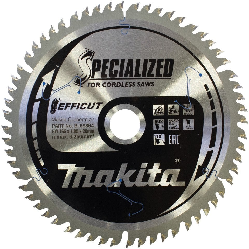 Makita Makita B-69864 EFFICUT Saw Blade 165x20x60Z