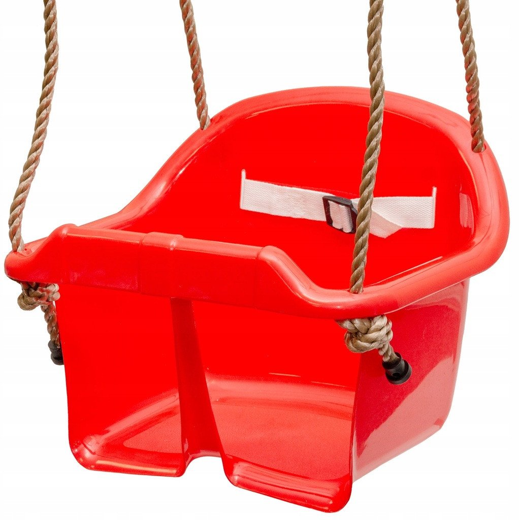 Siedzisko kubełkowe do huśtawki dla dzieci czerwone