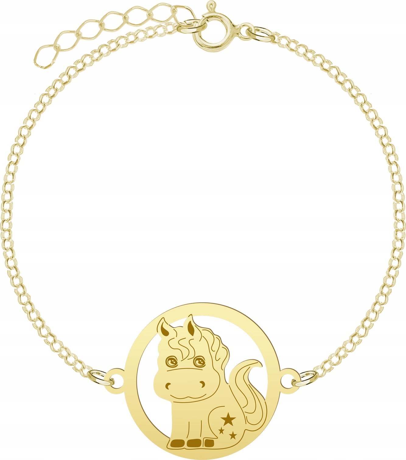 Radziszewska Jewellery Pozłacana Bransoletka CUTIE KONIK DEDYKACJA