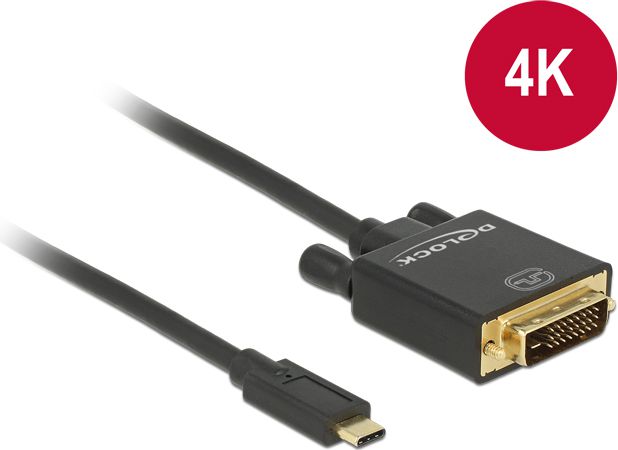 Kabel USB Delock USB-C - DVI-D 2 m Czarny (85321)