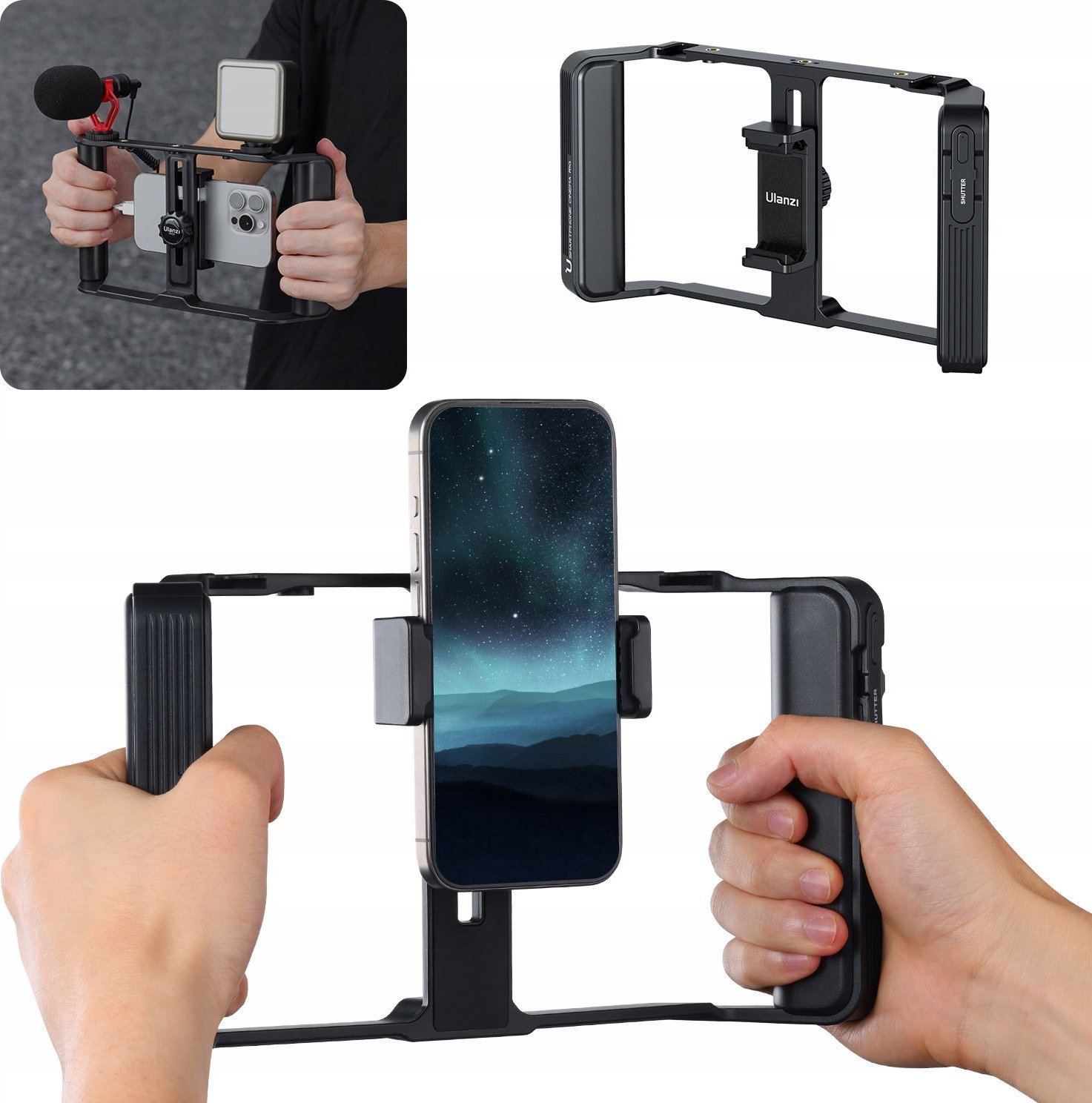 Stabilizator Klatka Uchwyt Ramka Vlog Live Stream do Telefonu / ULANZI / MA05