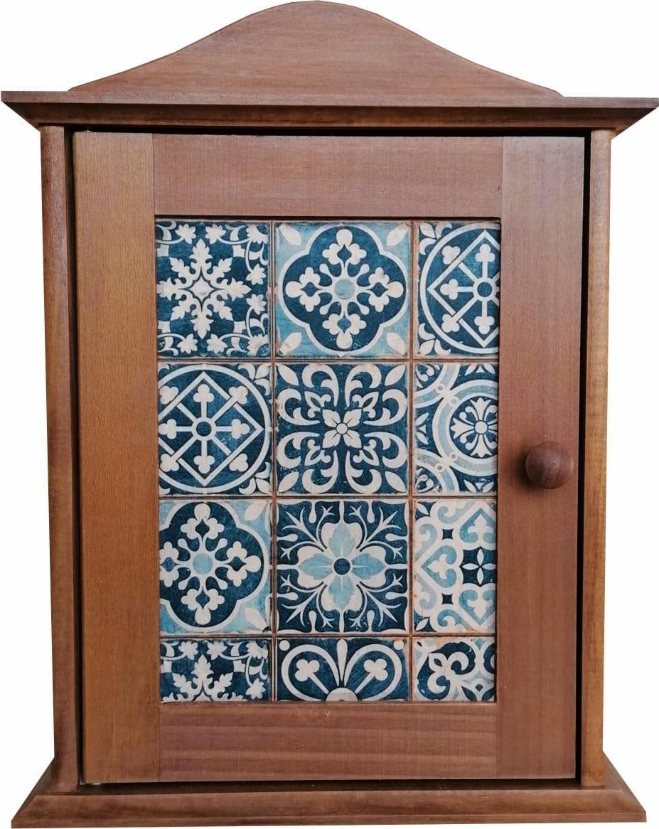 Prowansalska Manufaktura Szafka na klucze Portugalskie Kafelki-37