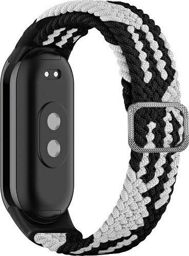 Beline Beline Pasek Mi Band 8 Textile Czarno/Biały Black/White