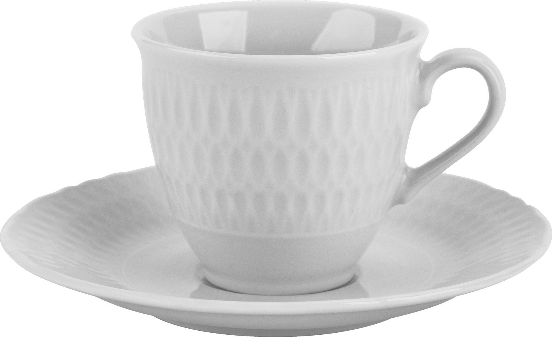 Ćmielów Filiżanka 100 ml + spodek Sofia Biała