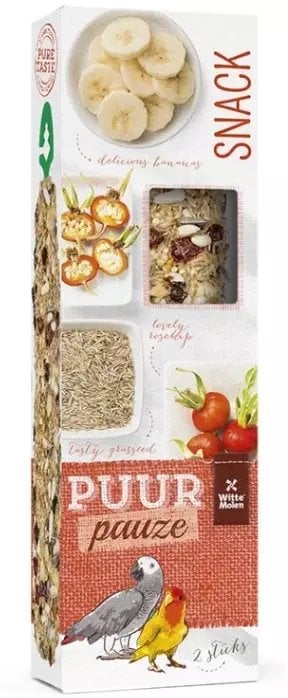 Witte Molen Czyste kolby dla papug z bananem i różą 140g