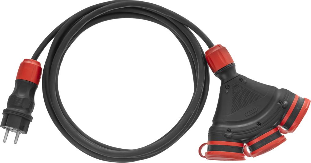 Plastrol Przedłużacz budowlany X3 przewód w oponie gumowej 3-gniazda z/u 10m H05RR-F (W-01172)