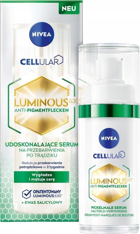 Nivea Cellular Luminous 630 Udoskonalające serum na przebarwienia po trądziku 30ml